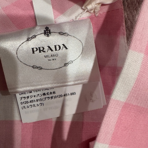 PRADA Gingham Bralette crop top size 38 NEW - Picture 6 of 12